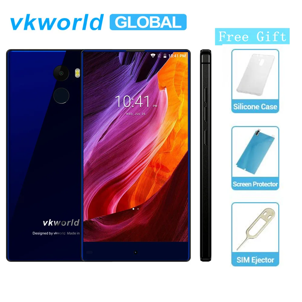 

VKworld Mix Plus 4G Cellphone 5.5inch Full Screen 3GB 32GB Android7.0 MTK6737 Quad Core 13MP+8MP Fingerprint 2850mAh Mobilephone