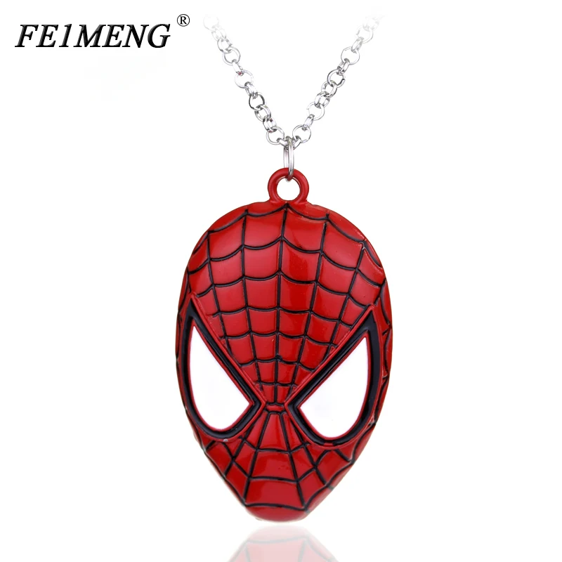 Anime Spiderman Necklace Red Superhero Spider-man Mask Pendant Necklaces For Men Fashion Jewelry Collar Choker Accessories
Anime Spiderman Necklace Red Superhero Spider-man Mask Pendant Necklaces For Men Fashion Jewelry Collar Choker Accessories