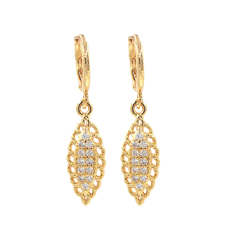 Gold Color Clear Micro Pave Cubic Zirconia CZ Geometric Spindle Drop Fashion Earrings For Women
Gold Color Clear Micro Pave Cubic Zirconia CZ Geometric Spindle Drop Fashion Earrings For Women