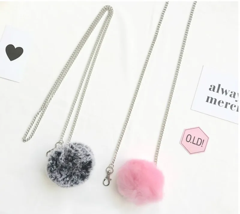 Hair ball multi-function Crossbody bag mobile phone shell long chain accessories phone lanyard hanging neck long rope hardware
Hair ball multi-function Crossbody bag mobile phone shell long chain accessories phone lanyard hanging neck long rope hardware