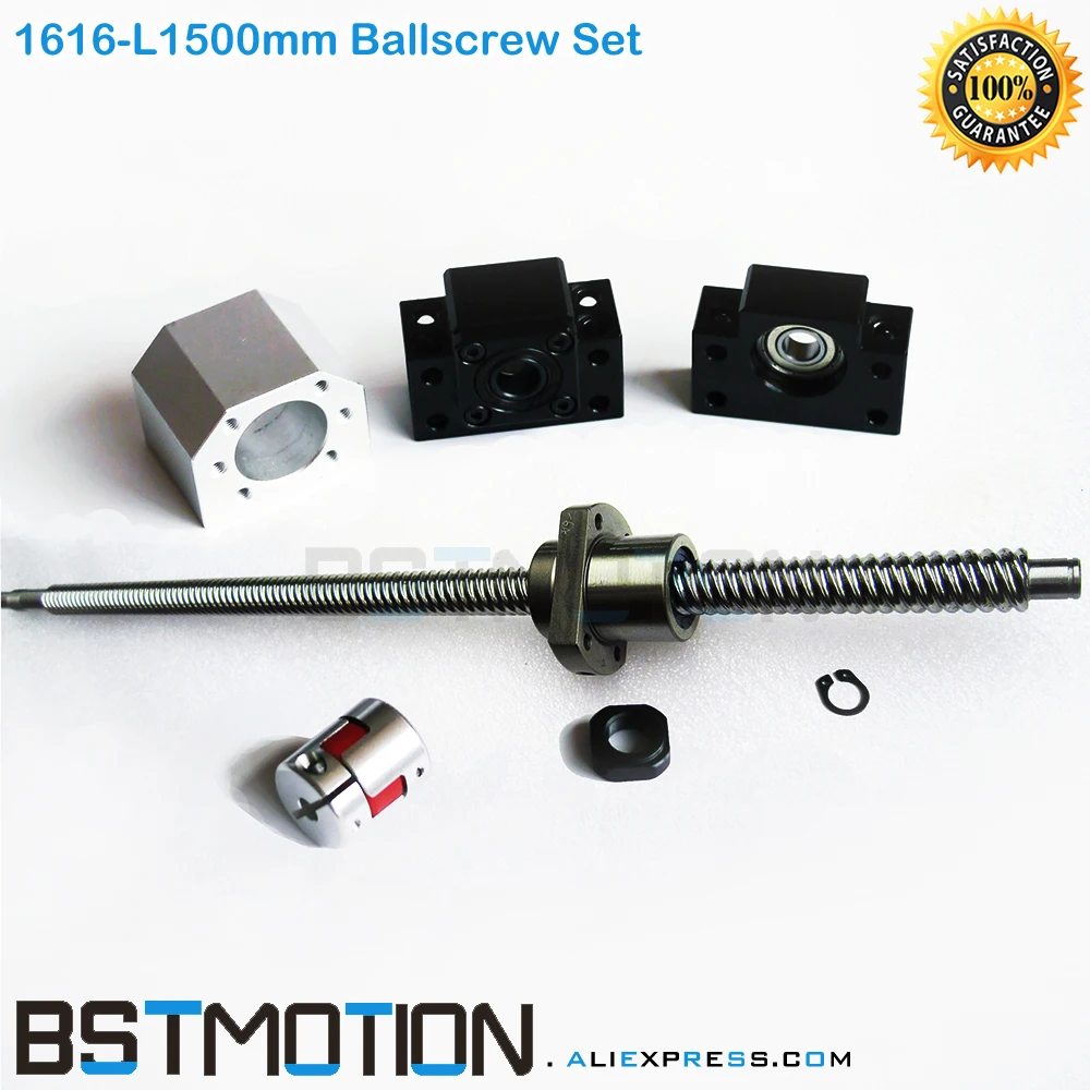 High Lead Ball screw 16mm Diameter 16mm Lead 1500mm with SFE1616 Ballnut +1616 Ballnut Housing + BK12 BF12 Support +Jaw coupler
High Lead Ball screw 16mm Diameter 16mm Lead 1500mm with SFE1616 Ballnut +1616 Ballnut Housing + BK12 BF12 Support +Jaw coupler