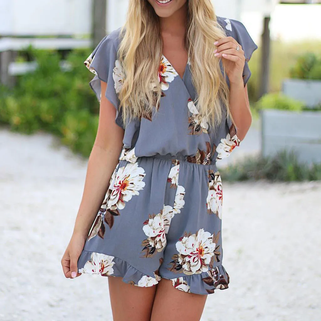 CHAMSGEND Women Summer Printing V Neck Ruffles Sleeveless Rompers Jumpsuit Playsuit Rompers Womens Jumpsuit Overalls C30430
CHAMSGEND Women Summer Printing V Neck Ruffles Sleeveless Rompers Jumpsuit Playsuit Rompers Womens Jumpsuit Overalls C30430