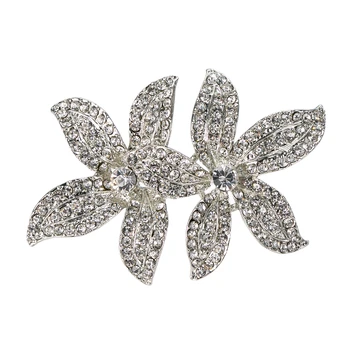 2.75" Vintage Style Rhodium Silver Clear Rhinestone Crystal Diamante Wedding Flower Brooch
2.75" Vintage Style Rhodium Silver Clear Rhinestone Crystal Diamante Wedding Flower Brooch