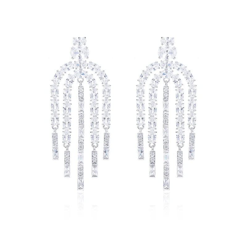 XIUMEIYIZU New Brincos Fashion Tassel Earrings Rhodium Plated CZ for Women Earring Party Daily Wear Jewelry Accessories
XIUMEIYIZU New Brincos Fashion Tassel Earrings Rhodium Plated CZ for Women Earring Party Daily Wear Jewelry Accessories