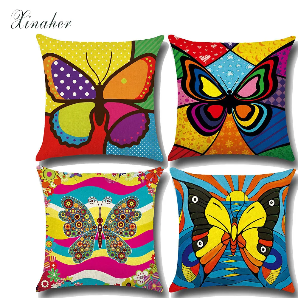 New and colorful Butterfly Prints 45*45cm Cushion Cover Linen Throw Pillow Car Home Decoration Decorative Pillowcase
New and colorful Butterfly Prints 45*45cm Cushion Cover Linen Throw Pillow Car Home Decoration Decorative Pillowcase
