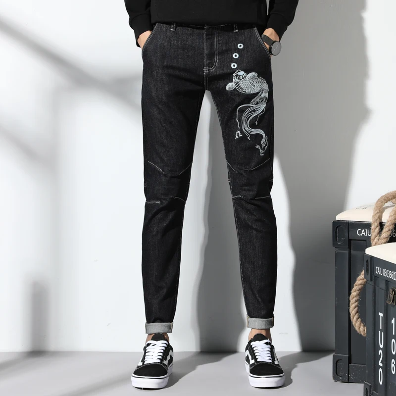 New jeans for men embroidery skinny black jeans men elastic stretch slim denim pants trousers hip hop streetwear Autumn Winter
New jeans for men embroidery skinny black jeans men elastic stretch slim denim pants trousers hip hop streetwear Autumn Winter