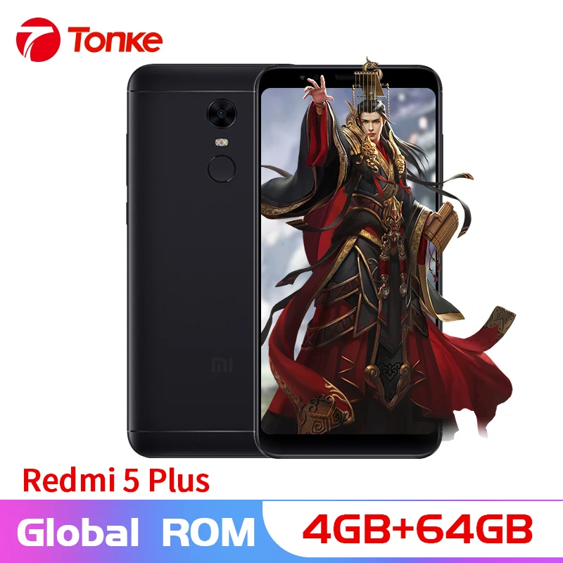 

Original Xiaomi Redmi 5Plus 4GB RAM 64GB ROM 4000mAh mobile phone Snapdragon 625 Octa Core 5.99" inch 18:9 FHD Fingerprint ID