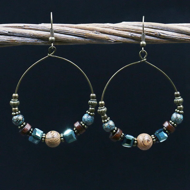 Creative Big Circle Earring Female Bohemia Beads Earrings Women Ethnic Big Circle Rings Earring Vintage Wooden Beads Earring
Creative Big Circle Earring Female Bohemia Beads Earrings Women Ethnic Big Circle Rings Earring Vintage Wooden Beads Earring