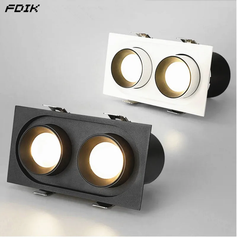 Stretch 360° Rotation Recessed Dimmable LED Downlights 12W18W24W COB LED Ceiling Spot lights AC85~265V Background Painting Lamps 
Stretch 360° Rotation Recessed Dimmable LED Downlights 12W18W24W COB LED Ceiling Spot lights AC85~265V Background Painting Lamps