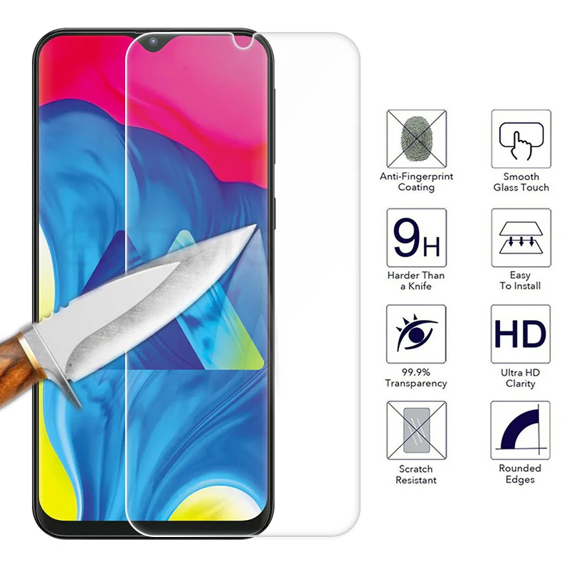 

2PCS HD Glass Film on For Samsung Galaxy A40 A50 A60 A70 A10 A20 A30 M10 M20 M30 2.5D Tempered Glass Screen Protectors on A3 A5