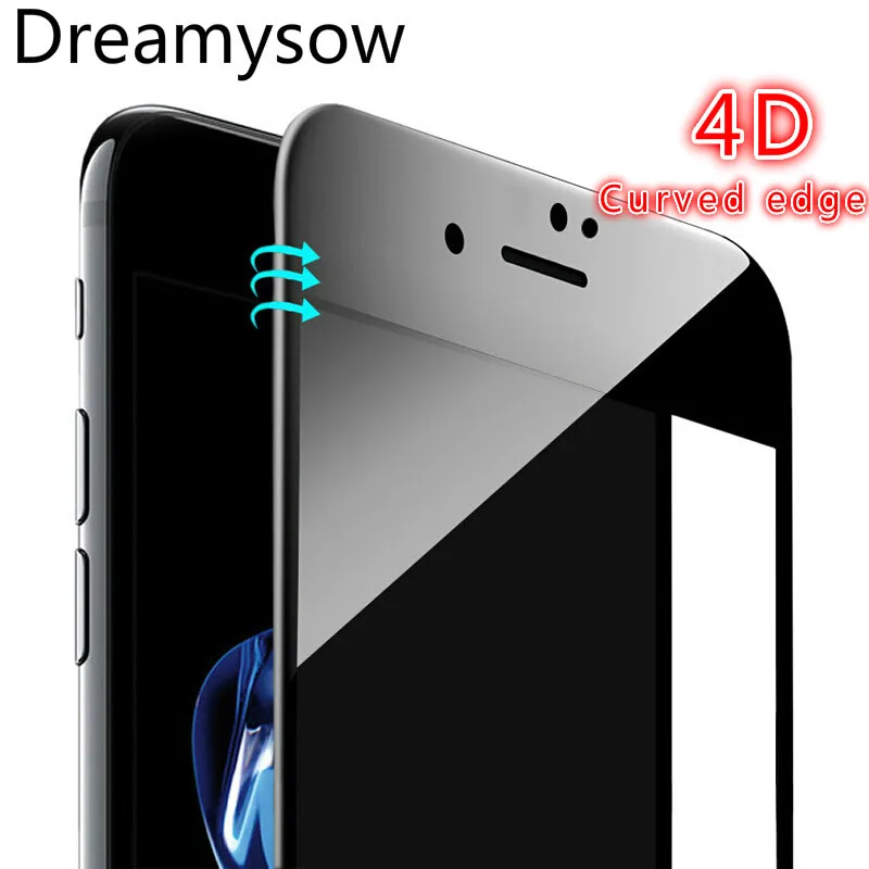 

Dreamyso 4D Curved edge Full Cover Tempered Glass for iPhone X 6 6s plus 7 7 8 plus New Upgrade Screen Protector 9H High Quality