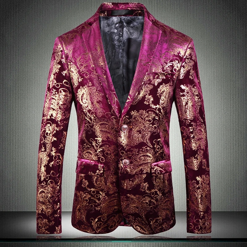 Asian size British style large size men's spring and autumn Casual Slim fashion print host suit trend floral stage suit jacket
Asian size British style large size men's spring and autumn Casual Slim fashion print host suit trend floral stage suit jacket