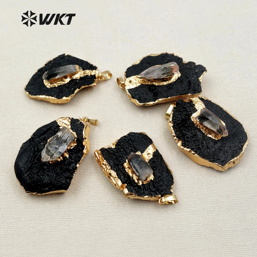 WT-P1284 Wholesale Fashion Black Tourmaline Pendant With Crystal Plating Gold Random Shape Pendant For Jewelry DIY Making
WT-P1284 Wholesale Fashion Black Tourmaline Pendant With Crystal Plating Gold Random Shape Pendant For Jewelry DIY Making