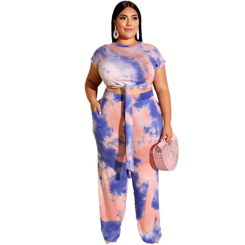 4XL 5XL Plus Size Women Tracksuit Tie Dyeing Print Top And Long Pants 2 Piece Set Female Casual Pants Suits Set Summer Outfits
4XL 5XL Plus Size Women Tracksuit Tie Dyeing Print Top And Long Pants 2 Piece Set Female Casual Pants Suits Set Summer Outfits