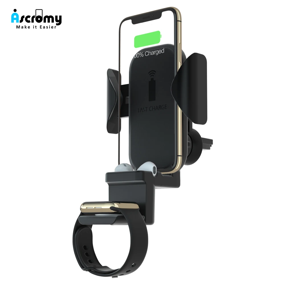 Ascromy wireless car charger 3 in 1 Mount Stand For Iphone XS MAX XR 8 Plus X Apple Watch Series 4 3 2 Iwatch Airpods Induction
Ascromy wireless car charger 3 in 1 Mount Stand For Iphone XS MAX XR 8 Plus X Apple Watch Series 4 3 2 Iwatch Airpods Induction