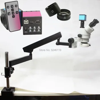 7X-90X Trinocular Industrial Inspection Microscope Long Arm Clamp Large Stereo Table Stand+14MP HDMI USB Camera+LED Light Source
7X-90X Trinocular Industrial Inspection Microscope Long Arm Clamp Large Stereo Table Stand+14MP HDMI USB Camera+LED Light Source