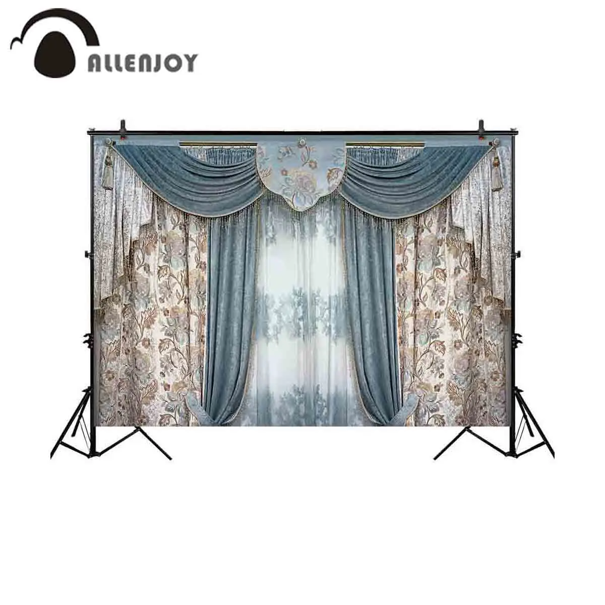 Фон для фотосъемки Allenjoy с изображением роскошной занавески в европейском стиле