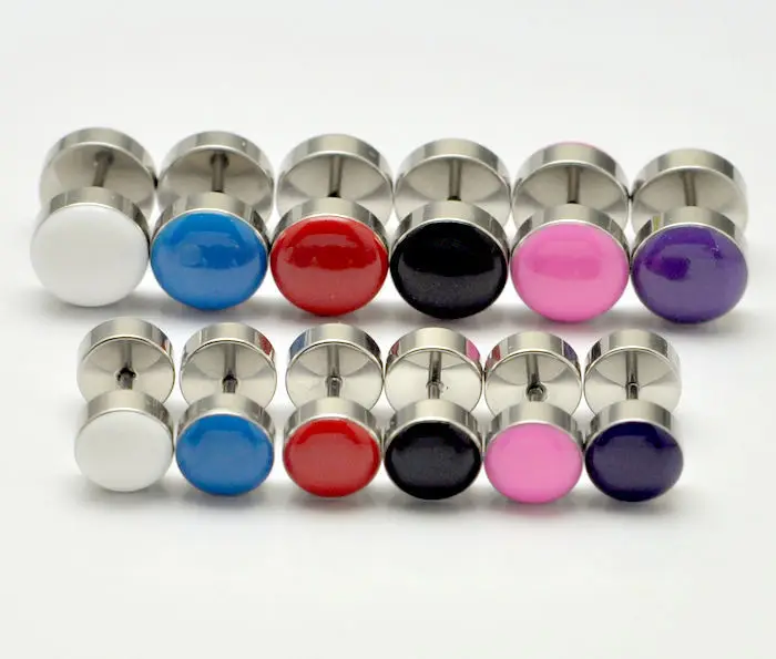 wholesale stainless steel 2size 6 colors 120pcs colorful oil drip tongue rings fake earrings fashion dumbbell earrings jewelry
wholesale stainless steel 2size 6 colors 120pcs colorful oil drip tongue rings fake earrings fashion dumbbell earrings jewelry