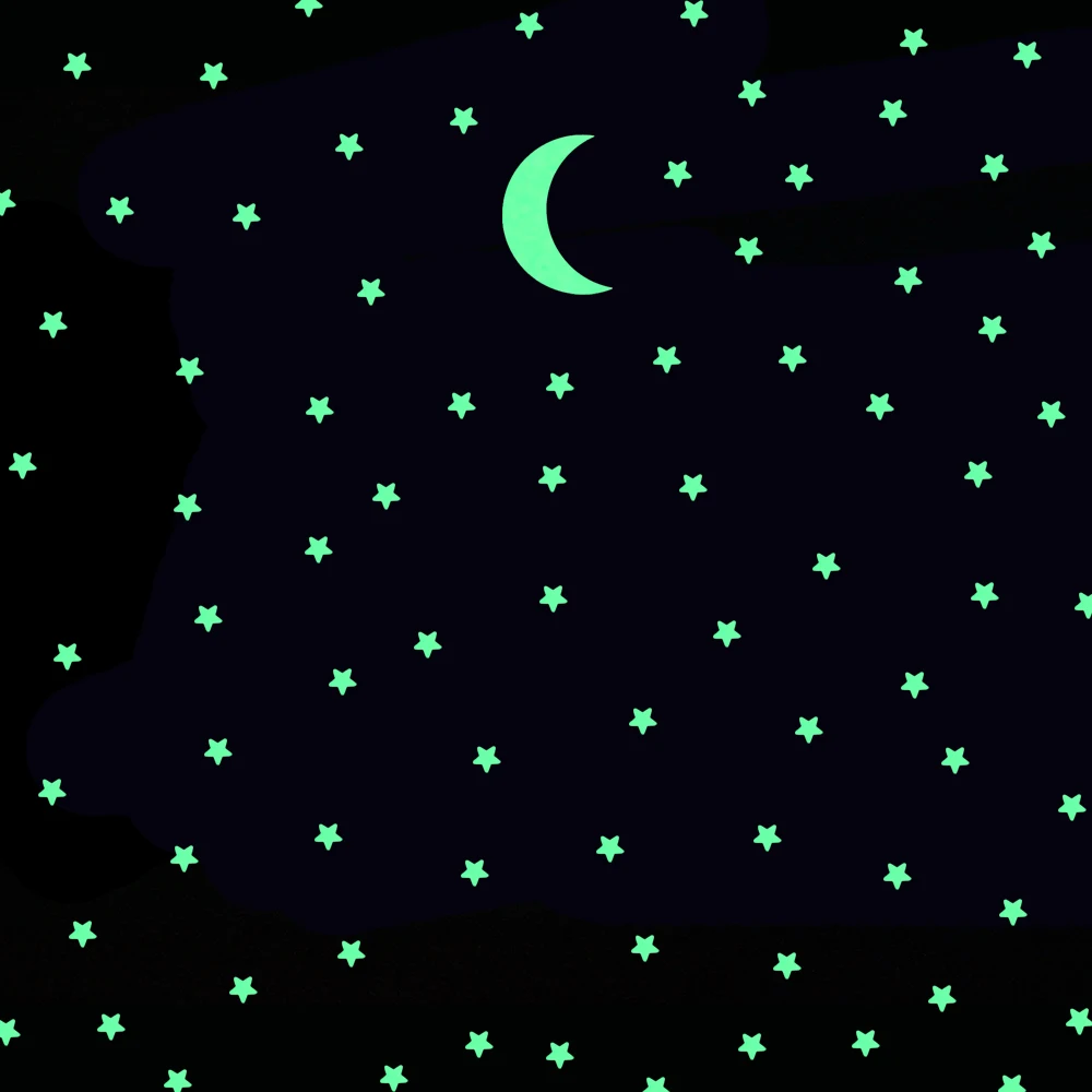 Glow in the Dark Moon Stars Night Light Wall Sticker for Kids Room Decoration Home Decor Children Bedroom Luminous Ceiling Decal
Glow in the Dark Moon Stars Night Light Wall Sticker for Kids Room Decoration Home Decor Children Bedroom Luminous Ceiling Decal