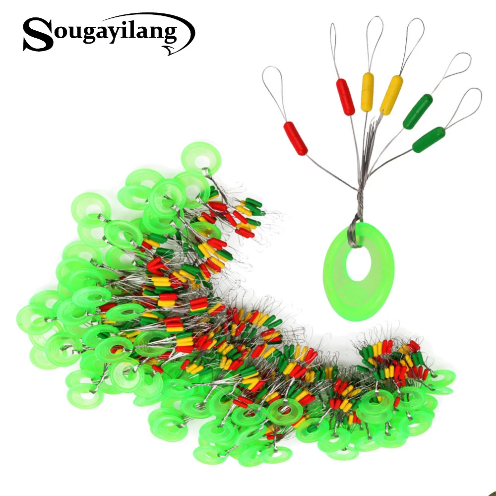 

Sougayilang 50pcs 100pcs Fishing Space Beans Stoppers 5cm Float Connector Seat for Carp Fishing Accessories Tackle Floating Seat