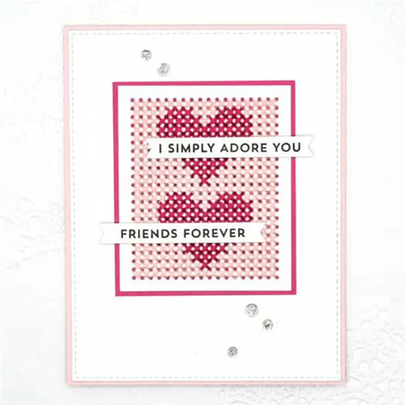 DiyArts Dies Cutting Cute Cross Stitched Heart for 8*8cm DIY Scrapbooking Album Decorative DIY Card Making Paper Craft New Dies
DiyArts Dies Cutting Cute Cross Stitched Heart for 8*8cm DIY Scrapbooking Album Decorative DIY Card Making Paper Craft New Dies