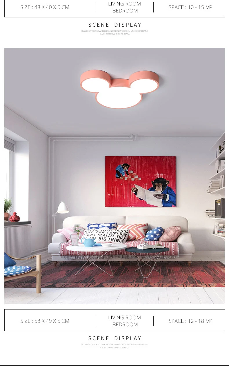 DX Color Mickey Led Ceiling Lights (5)