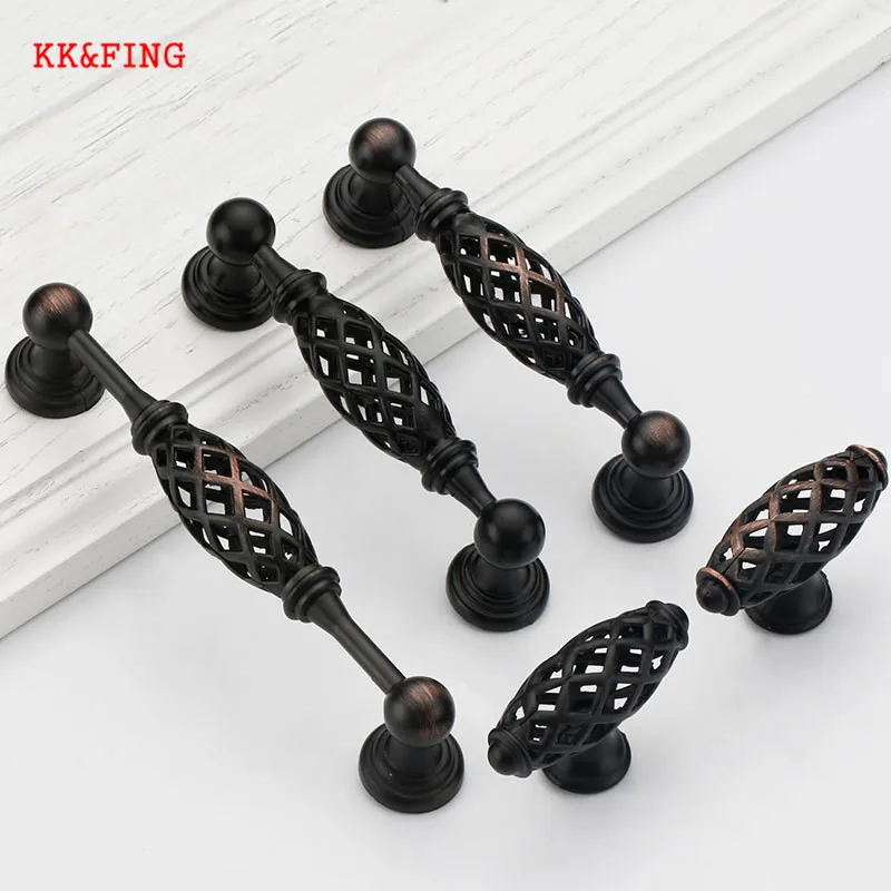KK&FING Antique Red Bronze Cabinet Handles Zinc Alloy Hollow Out Bird Cage Knobs Kitchen Door Pulls Cupboard Wardrobe Handle
KK&FING Antique Red Bronze Cabinet Handles Zinc Alloy Hollow Out Bird Cage Knobs Kitchen Door Pulls Cupboard Wardrobe Handle