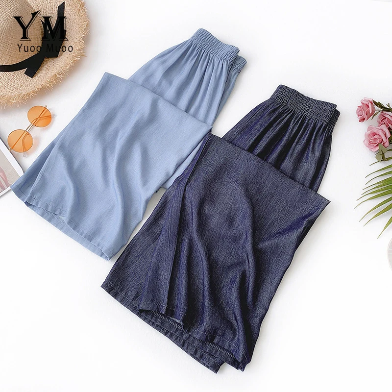 YuooMuoo Design High Waist Wide Leg Pants Women 2019 Summer Trousers Imitation Denim Tencel Pants Loose Female Long Flare Pants
YuooMuoo Design High Waist Wide Leg Pants Women 2019 Summer Trousers Imitation Denim Tencel Pants Loose Female Long Flare Pants