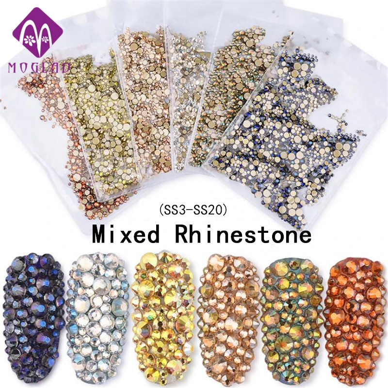 1440pcs Flatback Crystal Nail Rhinestones Multi Size SS3-SS20 Non-hotfix 3d Glass Stone Gems Charm Nail Art Decorations 6 Colors
1440pcs Flatback Crystal Nail Rhinestones Multi Size SS3-SS20 Non-hotfix 3d Glass Stone Gems Charm Nail Art Decorations 6 Colors