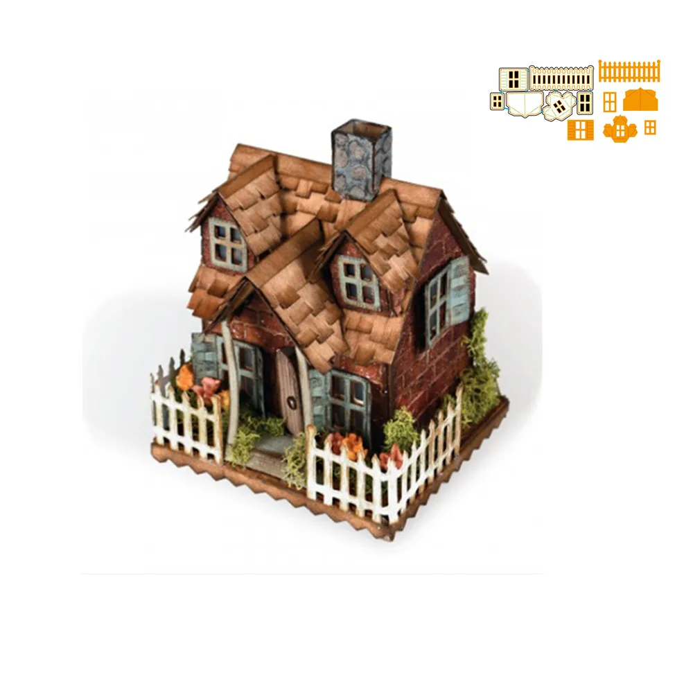 Cut die Christmas Chimney Fence Small House Metal Cutting Dies For Scrapbooking Practice Hands-on DIY Album Card Craft Dies 
Cut die Christmas Chimney Fence Small House Metal Cutting Dies For Scrapbooking Practice Hands-on DIY Album Card Craft Dies