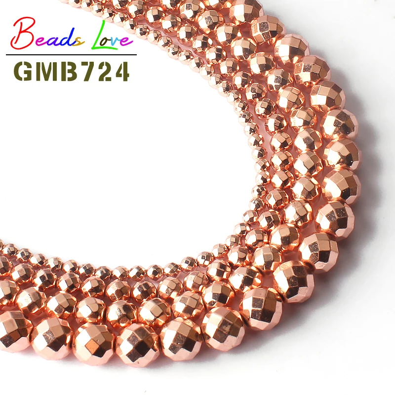 AAA Natural Stone Beads Faceted Rose Gold Hematite Beads For Jewelry Making 15inch 4/6/8/10mm Round bedas Diy Bracelet Necklace
AAA Natural Stone Beads Faceted Rose Gold Hematite Beads For Jewelry Making 15inch 4/6/8/10mm Round bedas Diy Bracelet Necklace