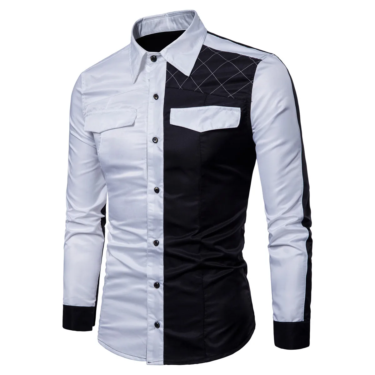 2018 Spring New Men's Slim Stitching Color Shirts Fashion Cotton England Style Long Sleeve Shirts Men
2018 Spring New Men's Slim Stitching Color Shirts Fashion Cotton England Style Long Sleeve Shirts Men