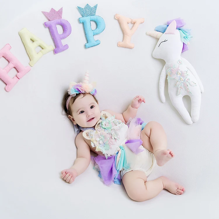 3-6 Months baby photography unicorn clothes