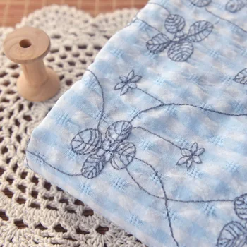 Blue Weaver Leaf Embroidery Bubble Cotton Fabric Mori Shirt Clothing Skirt Clothing Waxen Scarf Fabric
Blue Weaver Leaf Embroidery Bubble Cotton Fabric Mori Shirt Clothing Skirt Clothing Waxen Scarf Fabric