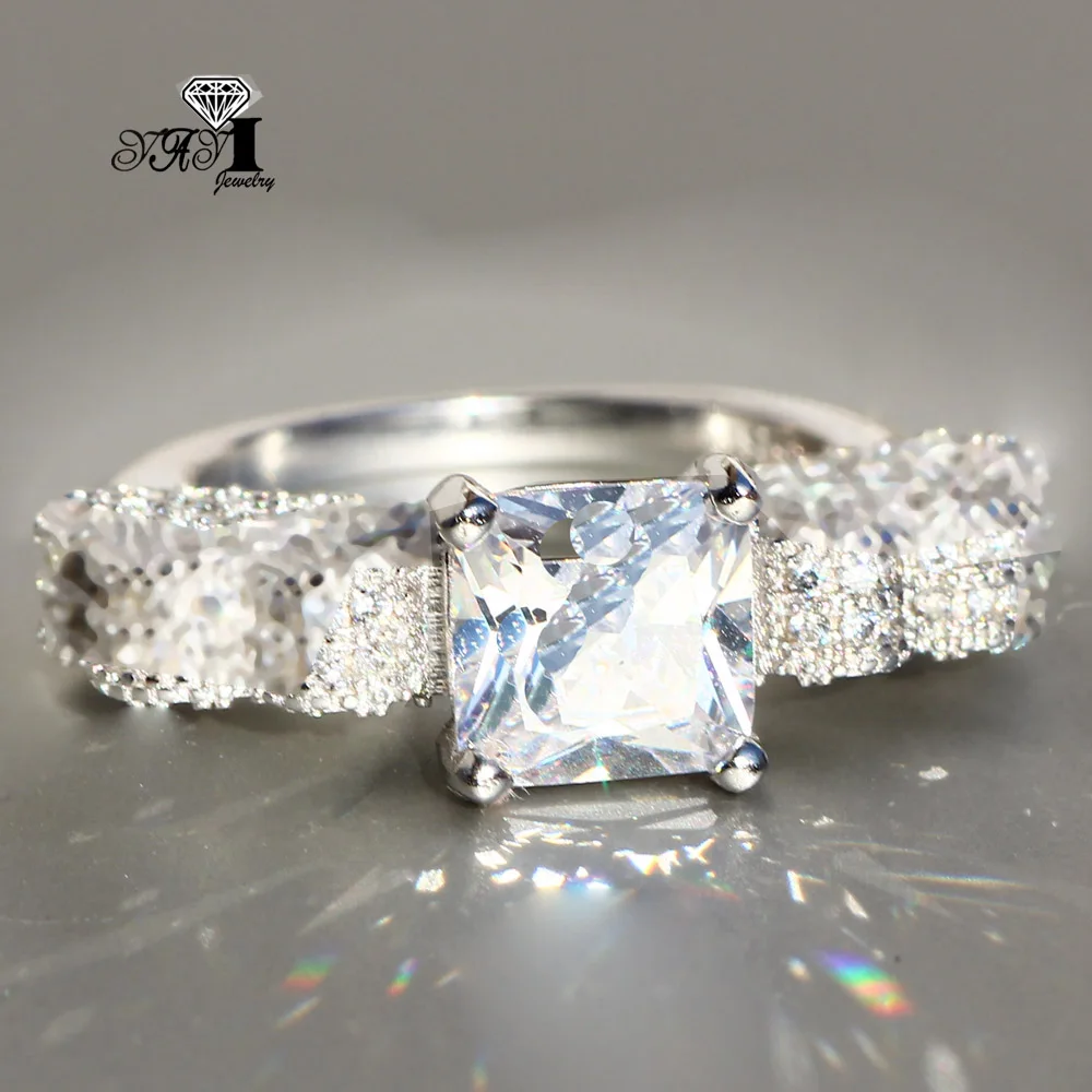 YaYI Jewelry Princess Cut 5.2 CT White Zircon Silver Color Engagement Rings wedding Heart Rings Girls Party Rings Gifts
YaYI Jewelry Princess Cut 5.2 CT White Zircon Silver Color Engagement Rings wedding Heart Rings Girls Party Rings Gifts