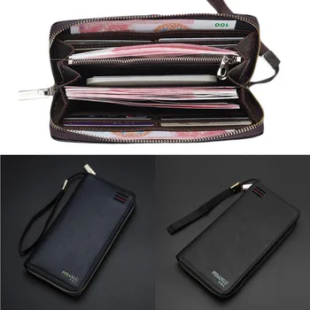 THINKTHENDO Men Travel Organiser Leather Zip IDCard Money Passport Holder Bifold Long Wallet
THINKTHENDO Men Travel Organiser Leather Zip IDCard Money Passport Holder Bifold Long Wallet