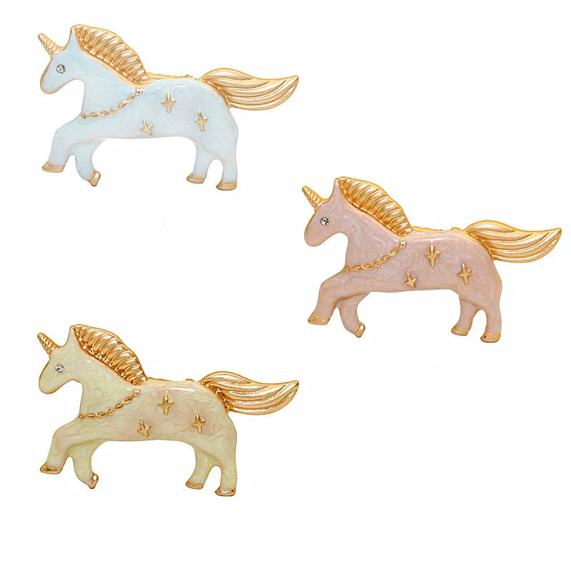 Powder enamel enamel craft unicorn brooch corsage, creamy texture with a single horn color pony fairy tales
Powder enamel enamel craft unicorn brooch corsage, creamy texture with a single horn color pony fairy tales