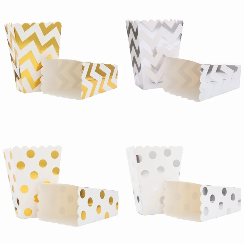6Pcs/lot Favor Candy Gold Foil Popcorn Boxes for Wedding Party Supply Baby Shower Decoration Christmas Birthday Party Gifts
6Pcs/lot Favor Candy Gold Foil Popcorn Boxes for Wedding Party Supply Baby Shower Decoration Christmas Birthday Party Gifts