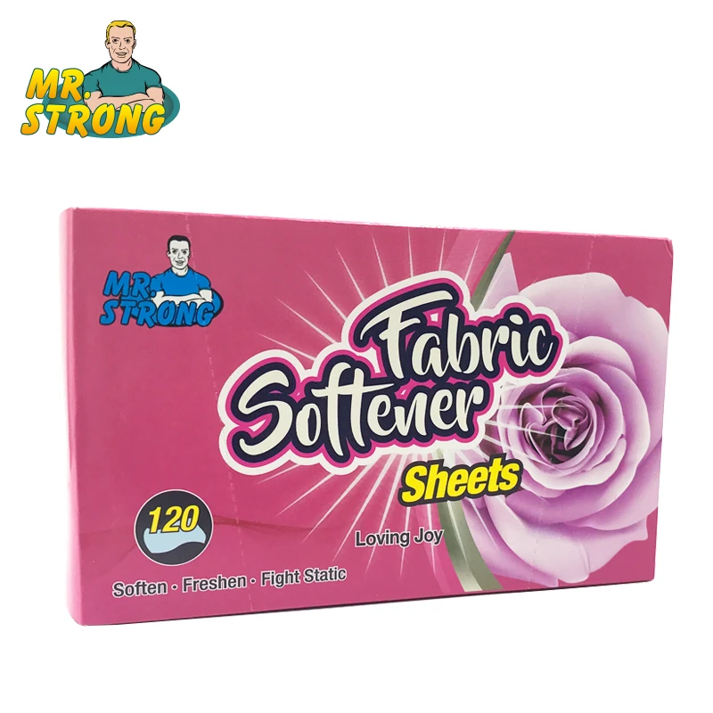 Mr.Strong Brand Loving Joy Tumble Dryer Sheet Environmentally Fabric Softener Sheet Control Static Cling In Fabrics 120Sheet/Box
Mr.Strong Brand Loving Joy Tumble Dryer Sheet Environmentally Fabric Softener Sheet Control Static Cling In Fabrics 120Sheet/Box