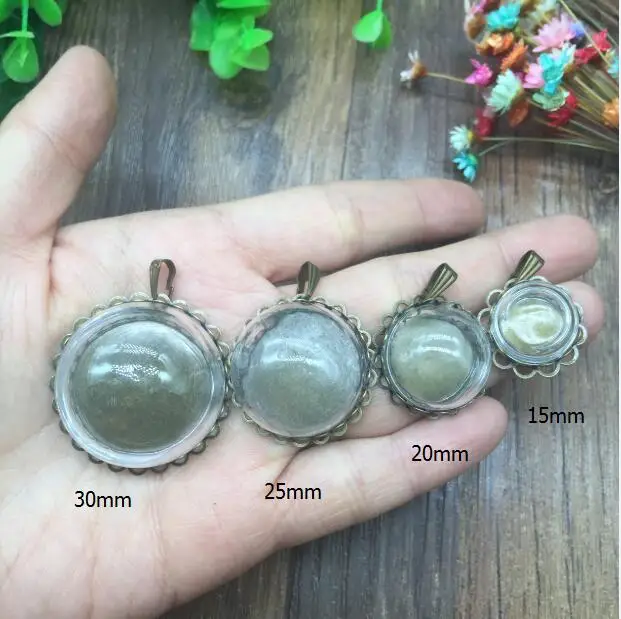 100sets/lot 15/20/25/30mm glass dome pendants bronze filigree crown base diy finding double lace edge tray jewelry necklace set
100sets/lot 15/20/25/30mm glass dome pendants bronze filigree crown base diy finding double lace edge tray jewelry necklace set