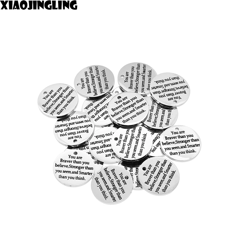 XIAOJINGLING New Fashion DIY Pendant You're Braver Than You Believe Stronger Than You Seem Smarter Than You Think single Charm
XIAOJINGLING New Fashion DIY Pendant You're Braver Than You Believe Stronger Than You Seem Smarter Than You Think single Charm