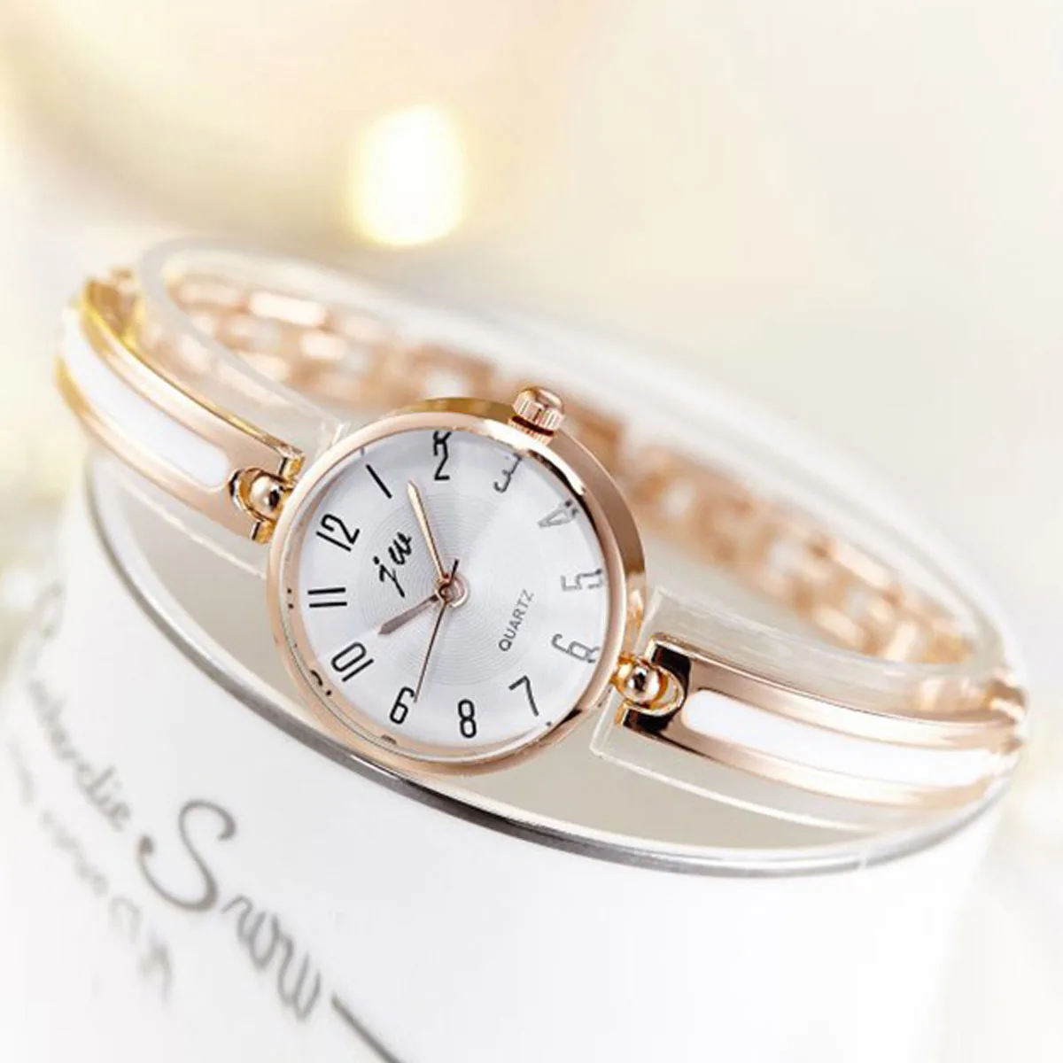 Women Lady Casual Fashion Stainless Steel Bracelet Watches Luxury Montres Analog Quartz Wrist Watch Gift Shellhard Relogio