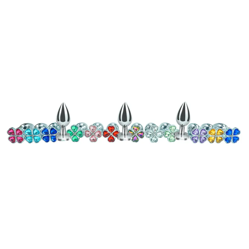 Dia 26mm*length 67mm small size new design four leaf cover Metal Anal plug jewelry butt beads dildo Sex toys for men women 2 Dia 26mm*length 67mm small size new design four leaf cover Metal Anal plug jewelry butt beads dildo Sex toys for men women 2