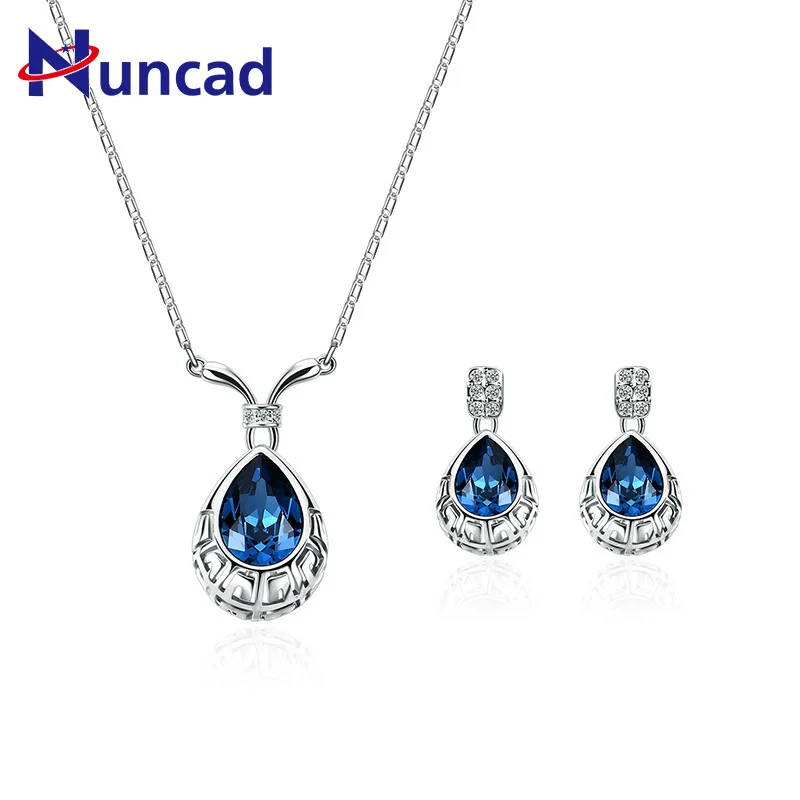 Fashion Zircon Blue Crystal Stone Wedding Jewelry Sets For Brides Silver Color Necklace Earring Set For Women Jewelry Sets
Fashion Zircon Blue Crystal Stone Wedding Jewelry Sets For Brides Silver Color Necklace Earring Set For Women Jewelry Sets