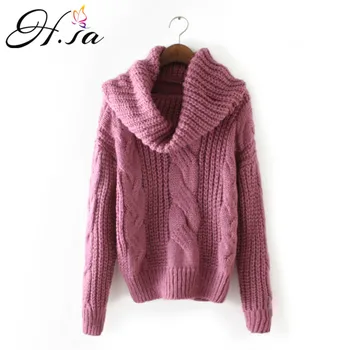 HSA 2018 Women Turtleneck Sweater and Jumpers Autumn Winter Warm Twisted Steetwear Loose Turtleneck Pull Femme Winter Jumpers
HSA 2018 Women Turtleneck Sweater and Jumpers Autumn Winter Warm Twisted Steetwear Loose Turtleneck Pull Femme Winter Jumpers