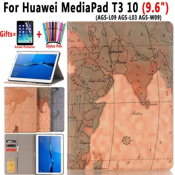 World Map Pattern Leather Smart Shell Case Cover for Huawei Mediapad T3 10 9.6 AGS-L09 AGS-L03 AGS-W09 Coque Capa Funda
World Map Pattern Leather Smart Shell Case Cover for Huawei Mediapad T3 10 9.6 AGS-L09 AGS-L03 AGS-W09 Coque Capa Funda