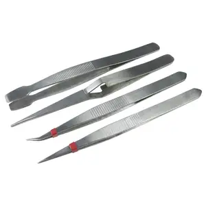 4Pc Tweezers Set DIY Crafts Modelling Soldering Trade Work Tool 4Pc Tweezers Set DIY Crafts Modelling Soldering Trade Work Tool