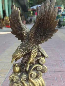 22" Chinese Pure Bronze Ferocious Eagle Glede Hawk Jove Bird King Animal Statue 02017
22" Chinese Pure Bronze Ferocious Eagle Glede Hawk Jove Bird King Animal Statue 02017