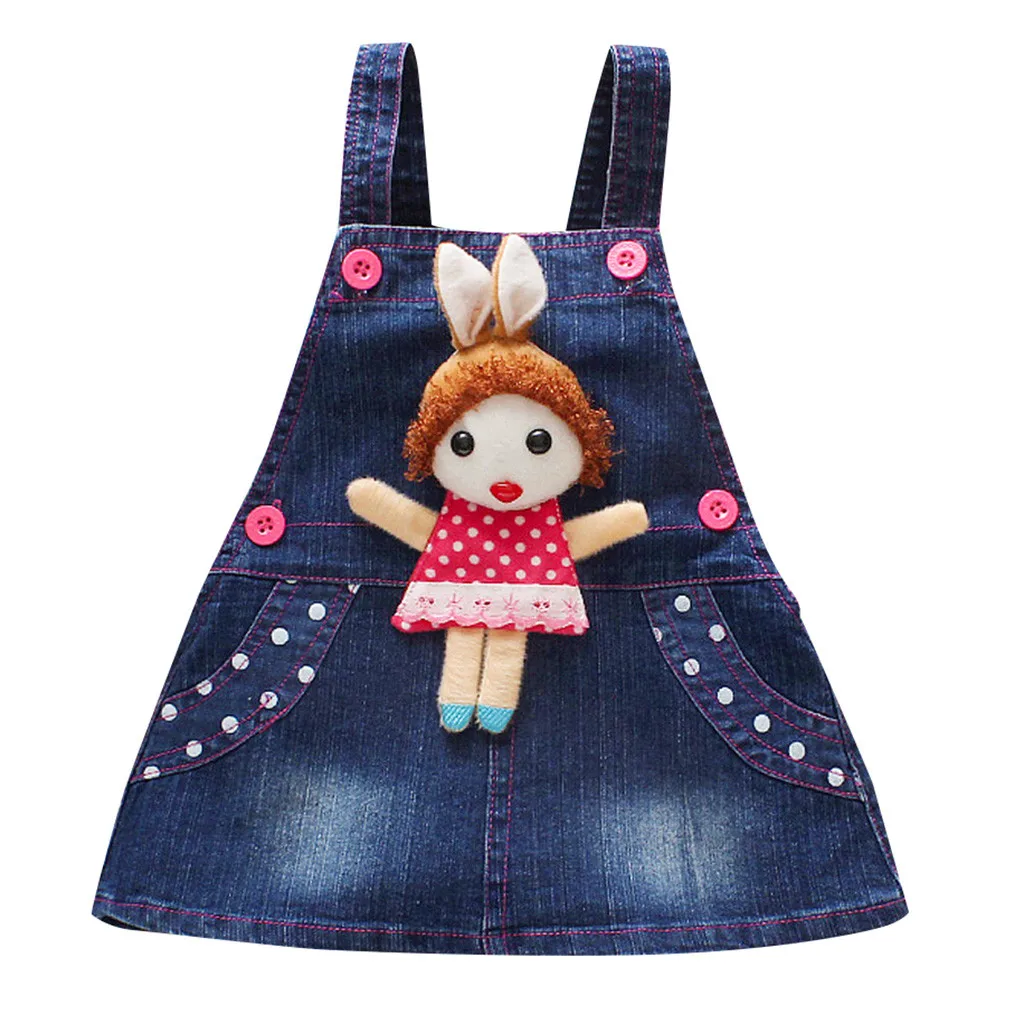 Summer New Fashion Toddler Kids Baby Girls Sleeveless Cartoon Print Overall Denim Dress Clothes Wholesale Free Ship Z4
Summer New Fashion Toddler Kids Baby Girls Sleeveless Cartoon Print Overall Denim Dress Clothes Wholesale Free Ship Z4