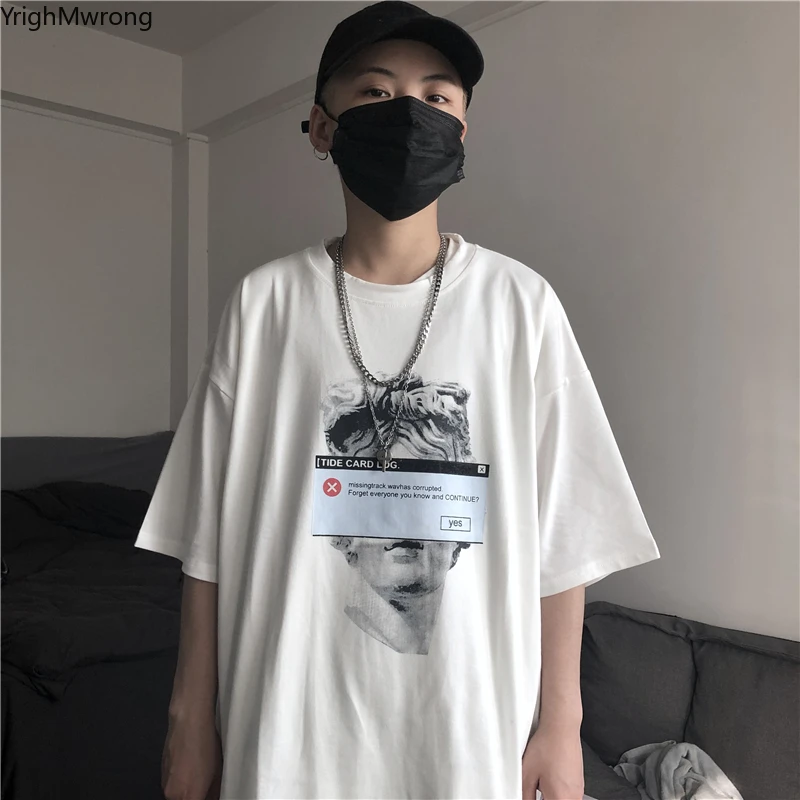Korean Streetwear Harajuku Character Graphic Face Error Print Loose T Shirt Tee T-Shirt Top Summer Casual Hip Hop Funny White
Korean Streetwear Harajuku Character Graphic Face Error Print Loose T Shirt Tee T-Shirt Top Summer Casual Hip Hop Funny White